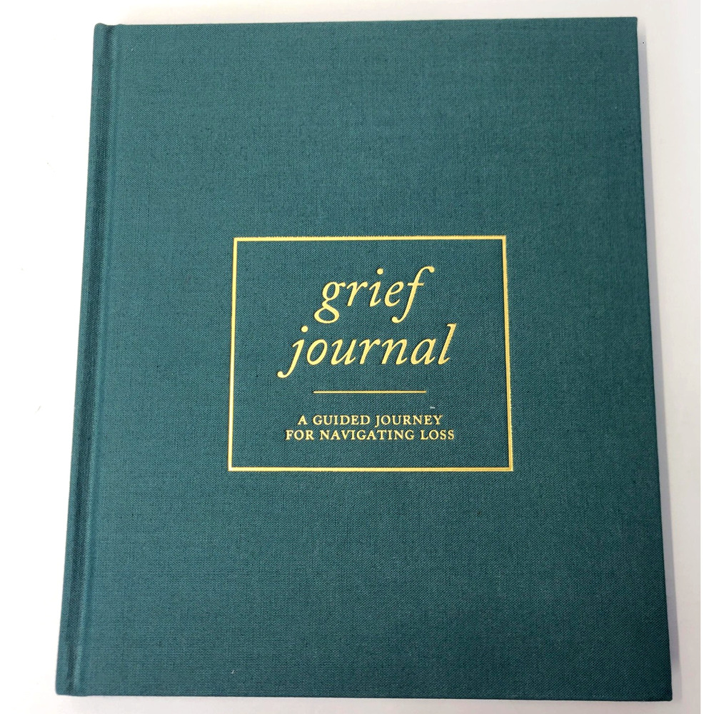 Grief Journal Guided Journey Navigating Loss Duncan & Stone Teal Hardcover Book